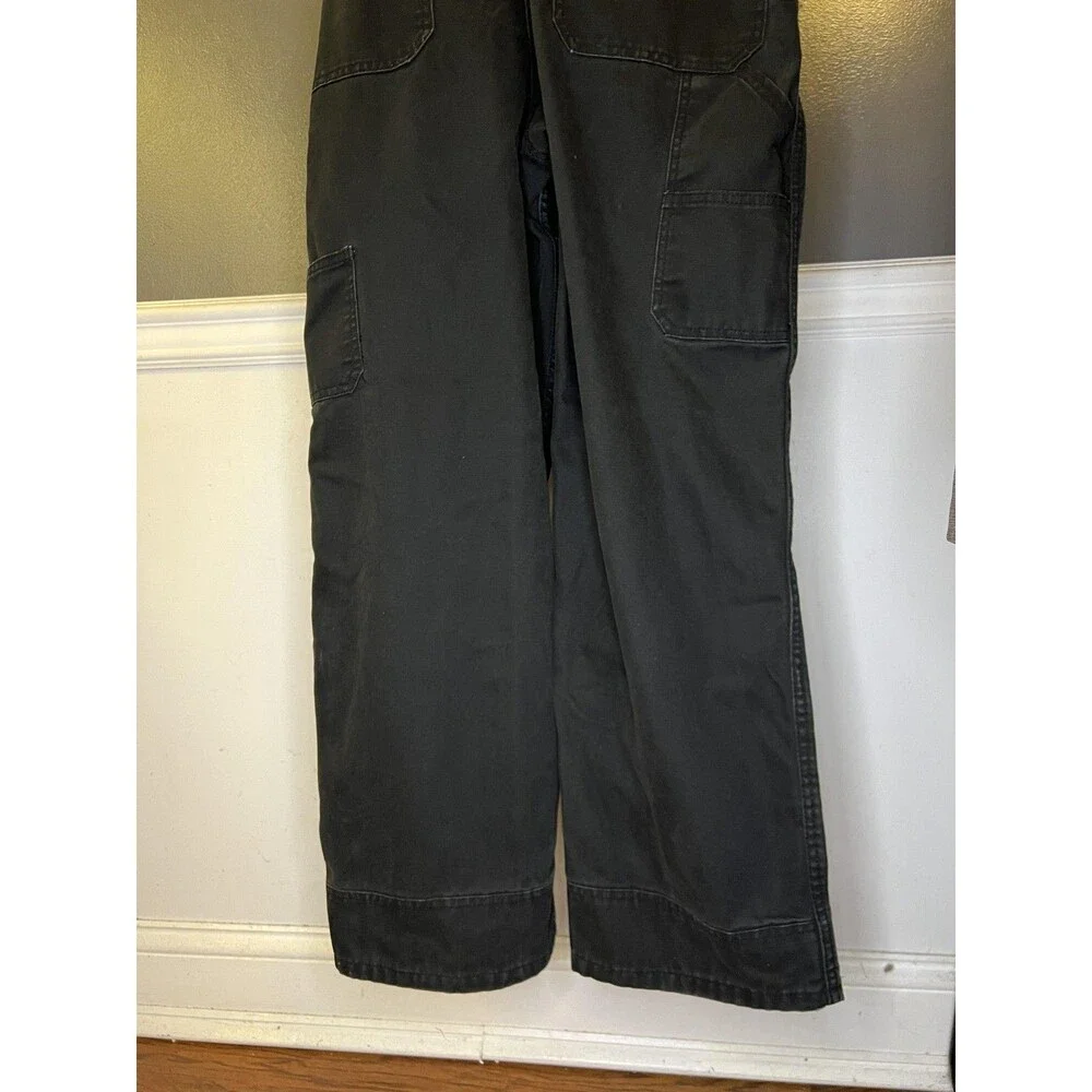Dickies Overalls Mens Large Black Workwear Bib Utility Pockets Construction